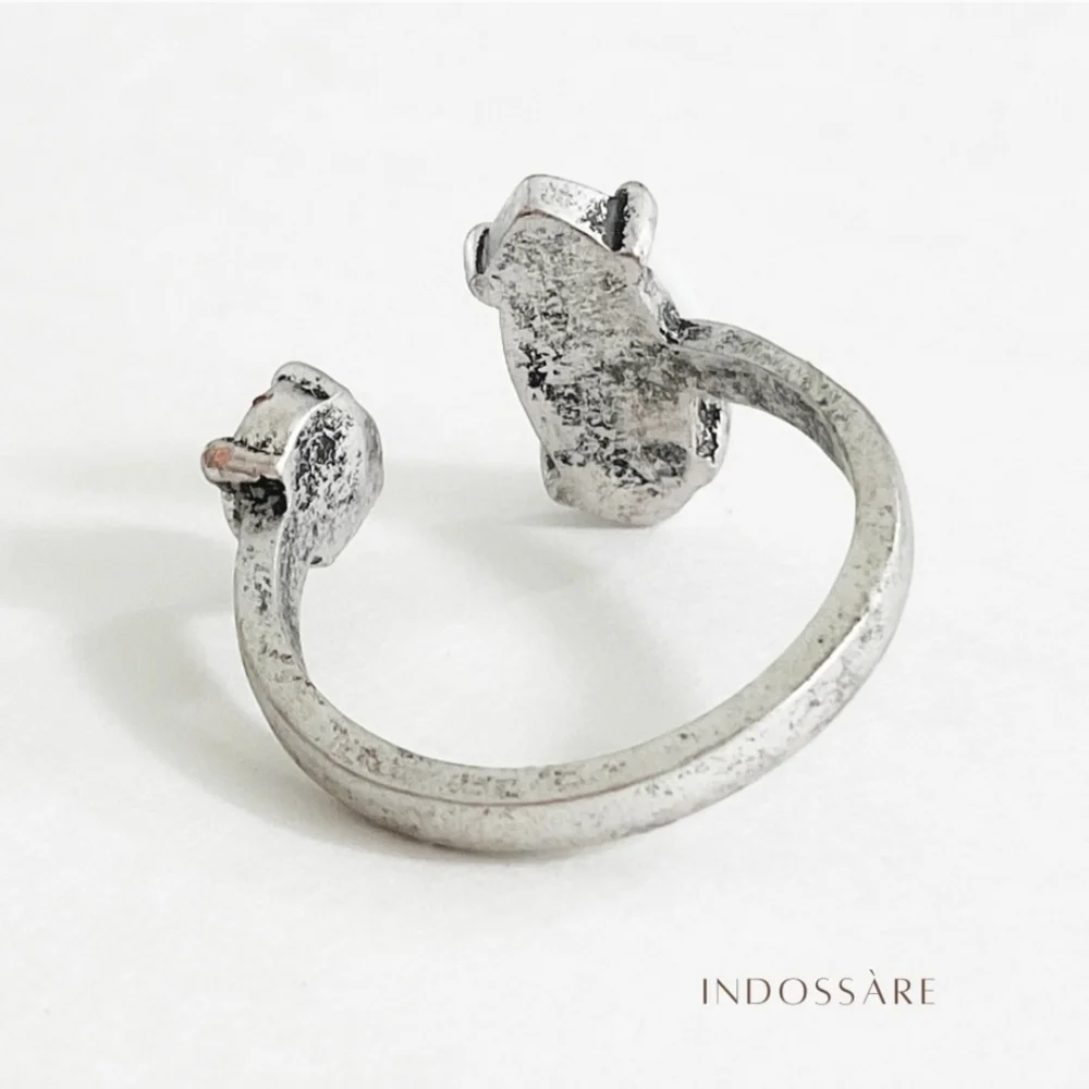 Natural Shell Silver Cuff Ring - Picture 3 of 3